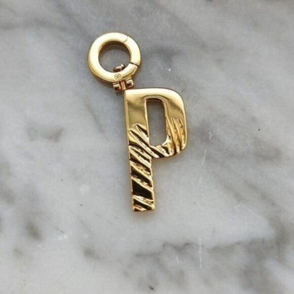 Gorjana Parker Charm Alphabet  Initial P 18K Gold Plated - Picture 5 of 11